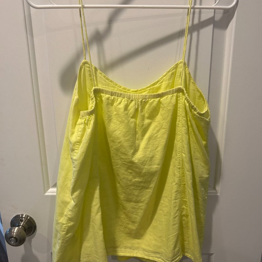 JCrew Bright Yellow Spaghetti Strap Shirt - Picture 3 of 4